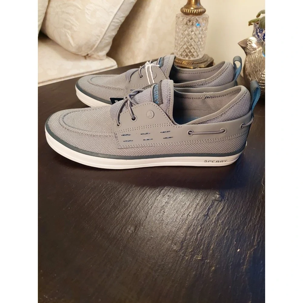 Sperry Sport Men's SC Fairlead Moc Sneakers/Boat Shoes Grey STS41124 Sz 9 NEW!